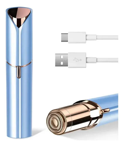 Depiladora Facial Eléctrica Portátil Azul Mujer
