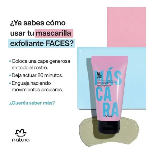 Mascarilla Exfoliante Renova+ Faces Natura