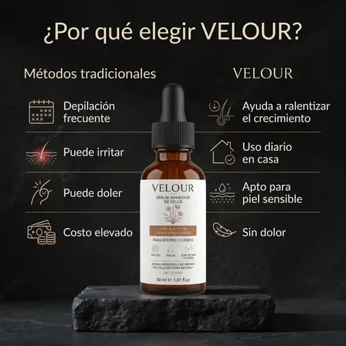 Serum Reductor De Vello Velour Piel Suave Sin Dolor 30ml 2×1