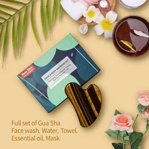 Herramienta Gua Sha Jade Natural Para Masaje Facial