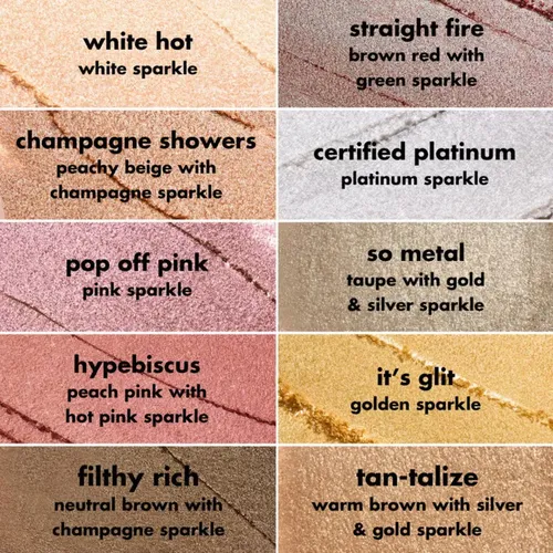 Sombra De Ojos Elf Fine As Fleck Glitter Eyeshadow Certified Platinum