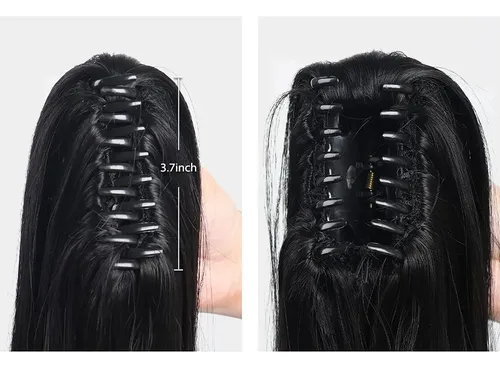 Extensión De Cola De Caballo Hspjhtm, Cabello Sintético Negr