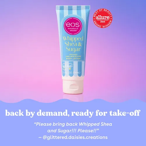 Loción Corporal Eos Shea Shake & Sugar 74 Ml, Vegana;
