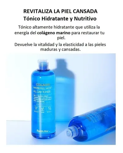 Tónico Hidratante Colágeno Anti Edad 200ml Skincare Coreano Aplicación Día/noche Todo Tipo de Piel – Farm Stay