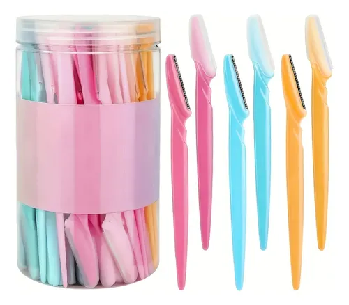Kit 10 Navalhas Para Sobrancelha Aço Inoxidável