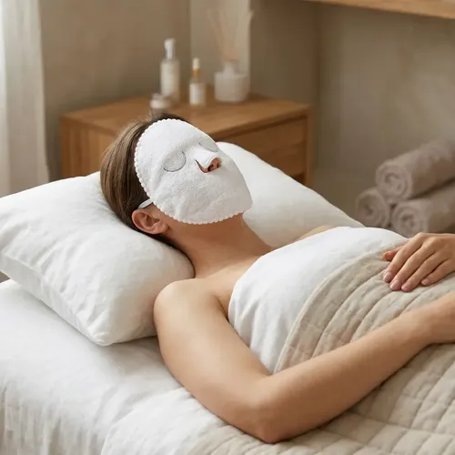 Mascarilla De Toalla Facial Reutilizable P/ Compresa Facial