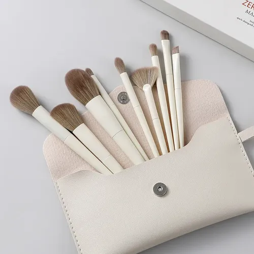 Set De 10 Brochas De Maquillaje