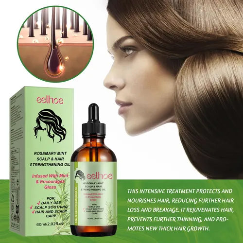 Aceite Esencial De Romero Para Cabello, Cejas Y Pestañas