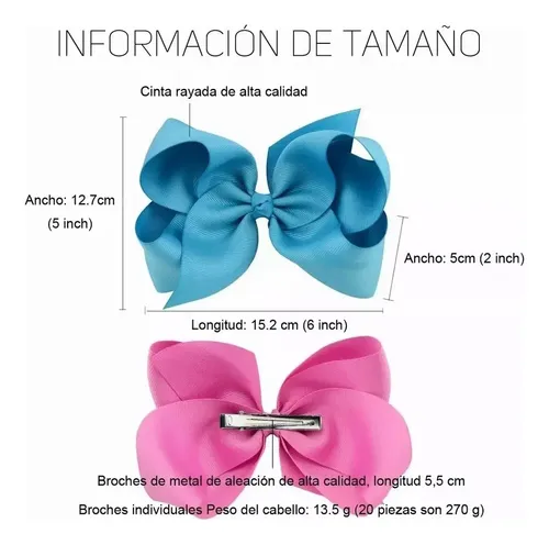 Gg-cdfs Pinzas For El Pelo Con Lazo Grande De 15 Cm For //
