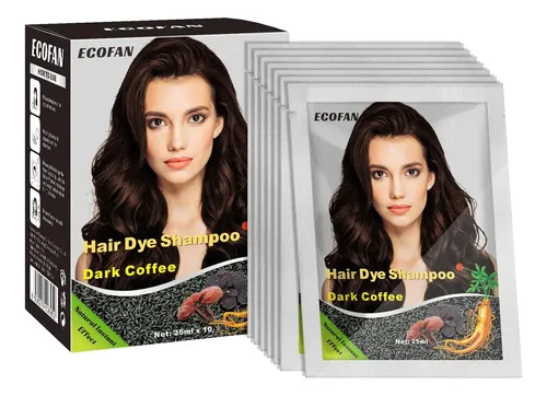 Champú Tinte Para El Cabello Ecofan 10 Unidades 3 En 1 Para