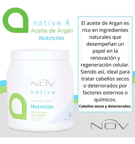 Baño De Crema Mascara Nutricion Capilar Nov Argan X 980 Grs