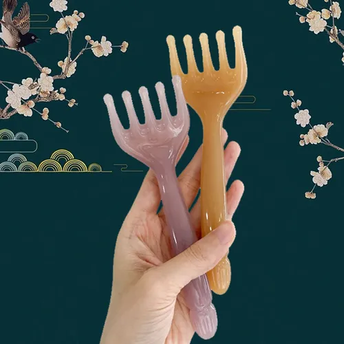 Brocha De Resina Sha Acupoint Massage Gua 5 Meridian Claw Marrón