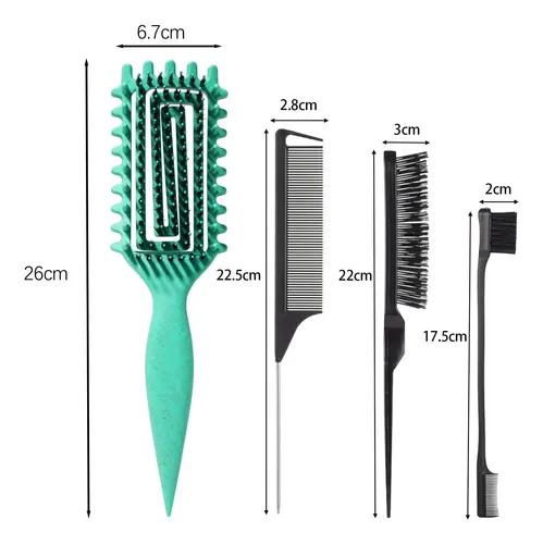 Cepillo Definitorio De Rizos Evercomb Para Cabello Rizado, V
