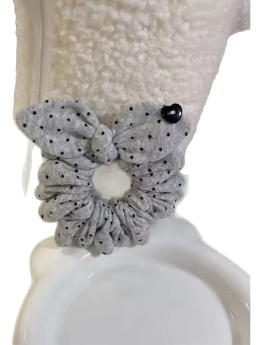 Hair Tie With Korean Polka Dot Bow And Co Bun