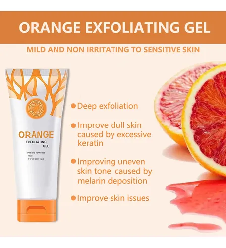 Gel Exfoliante De Naranja Para Rostro Y Cuerpo, Gel Exfolian