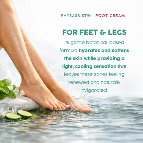 Crema Calmante Para Pies Y Piernas Physassist. Tarro De 4 Oz
