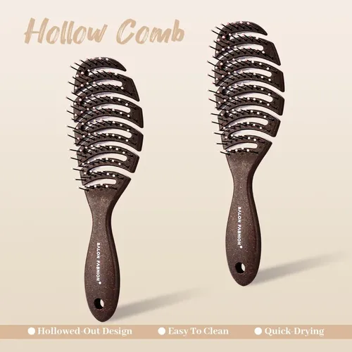 Cepillo Desenredante Hueco Para Cabello Chocolate
