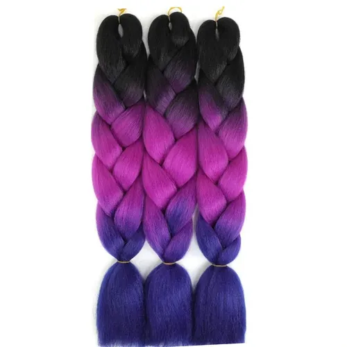 3 Paquetes De Cabello Sintético Para Trenzar 24 Pulgadas