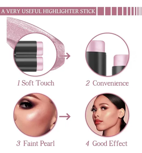 Lápiz Iluminador Multiuso, Brillo Facial Y Corporal, Marca