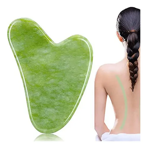 Placa Gua Sha Cuarzo Rosa Facial Cuello Cuerpo