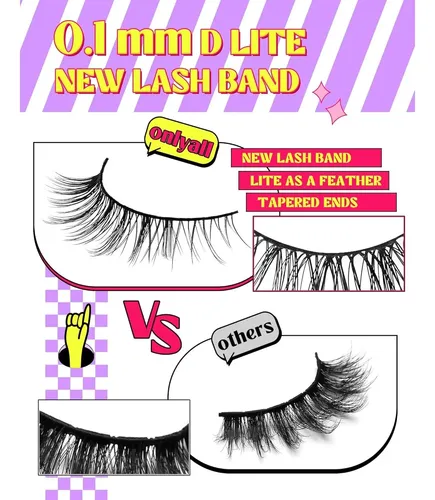 Pestañas Postizas Onlyall Hf50-short Lashes 7 Pares