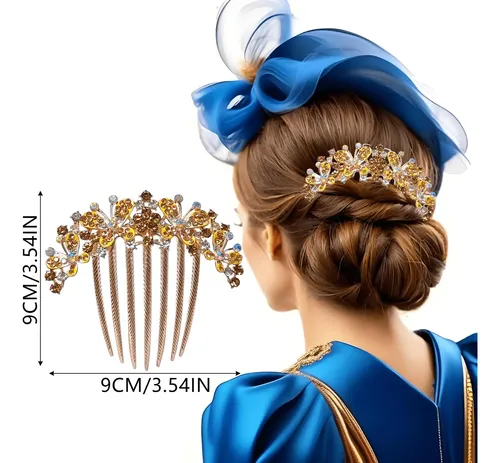 Paquete De 4 Peine De Novia Con Brillantespeines Para Gxs