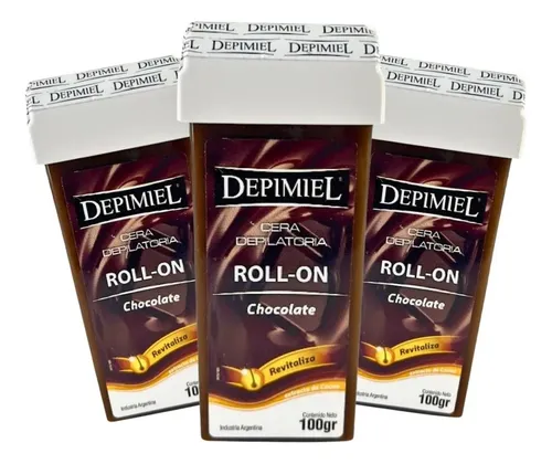 Kit X3 Ceras Roll On Chocolate Revitalizante Depimiel