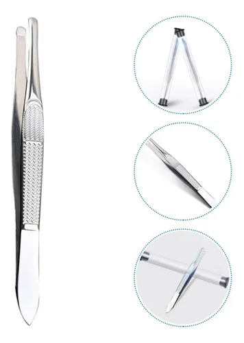 // Pinzas De Acero Inoxidable Para Cejas – Juego De 3