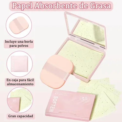 300 Hojas De Papel Absorbente Facial, For Limpiar La Piel