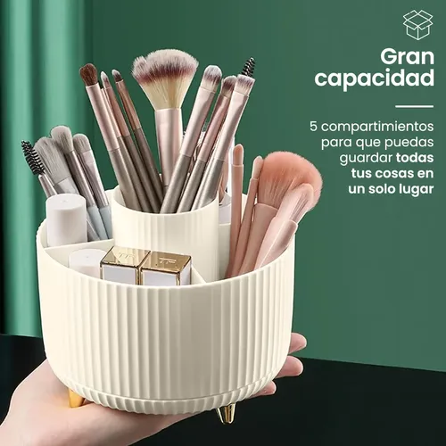 Organizador Maquillaje Porta Cosmetico Giratorio Escritorio
