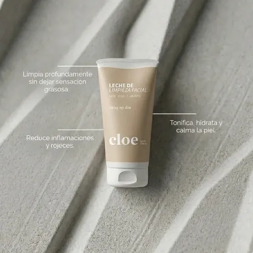 Leche de Limpieza Facial Vegano con Aloe Vera Cloe Cosmetica