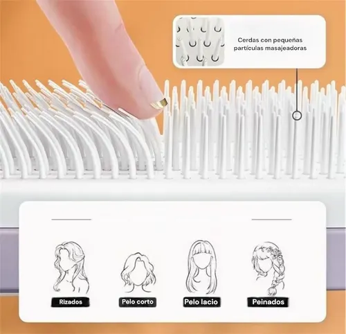 Cepillo Peine Cabello Mujer Desenredar Retráctil Mujer Al
