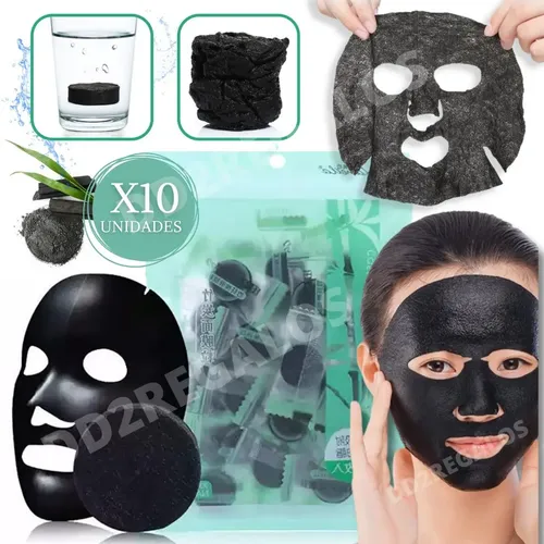 Mascarilla Comprimida Facial Pastilla Cápsula X10 Carbon