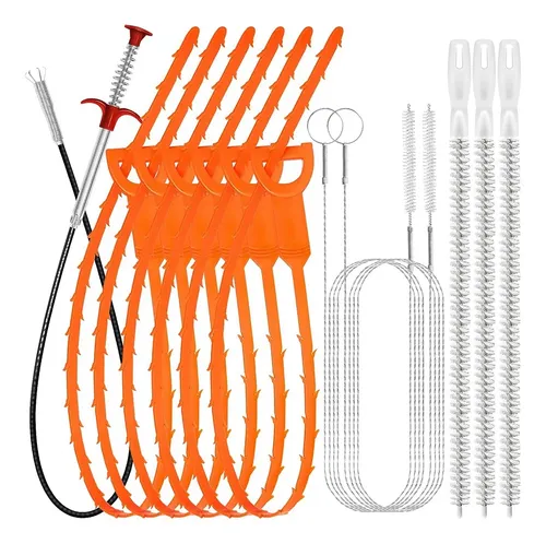 Kit De Limpieza Drain Snake, Herramienta De Depilación De 25