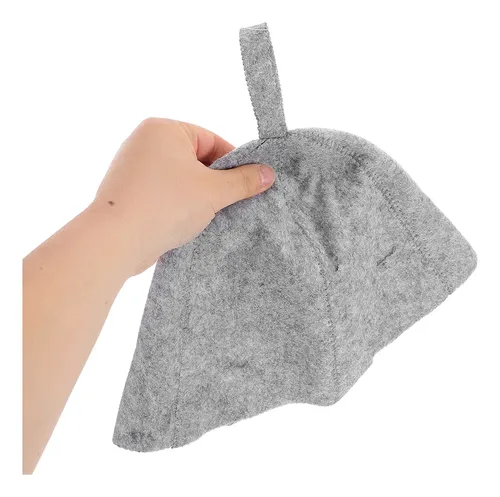 Gorro De Baño Ruso De 3 Piezas: Gorro De Sauna De Fieltro, G