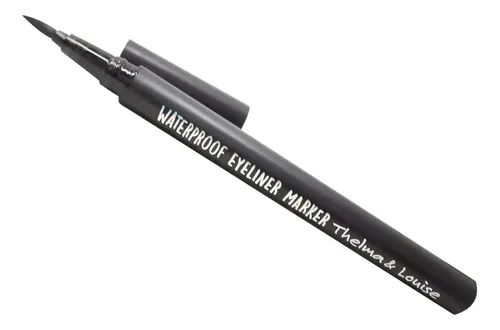 Delineador De Ojos Fibra Negro Waterproof Larga Duración Thelma