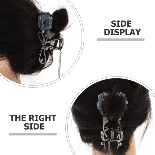Pinzas De Pelo Metálicas Con Flor De Rosa, Mariposa Y Strass