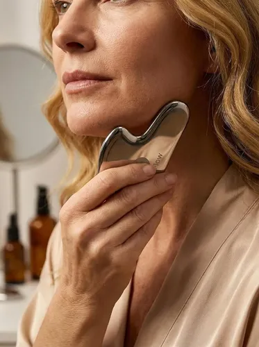 Herramienta Gua Sha Facial Metal Profesional Antiarrugas
