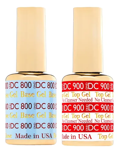 Juego De Esmalte En Gel Dnd Base Y Top Coat 15 Ml Cada Uno