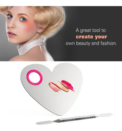 Paleta De Maquillaje Corazón Luxspire Acero Inoxidable