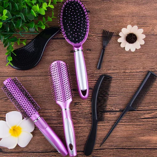 Juego De Cepillos Para Peinar Cabello Siquk 7 Piezas