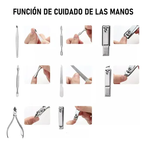 Calidad Superior Set De Manicura Pedicura Pies Manos Acero