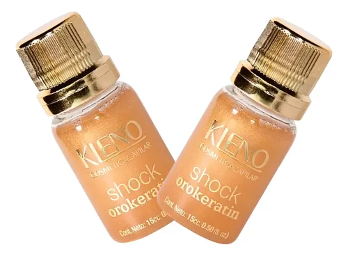 3 Ampollas Shock Keratina Oro Kleno Egyptian Gold 24k