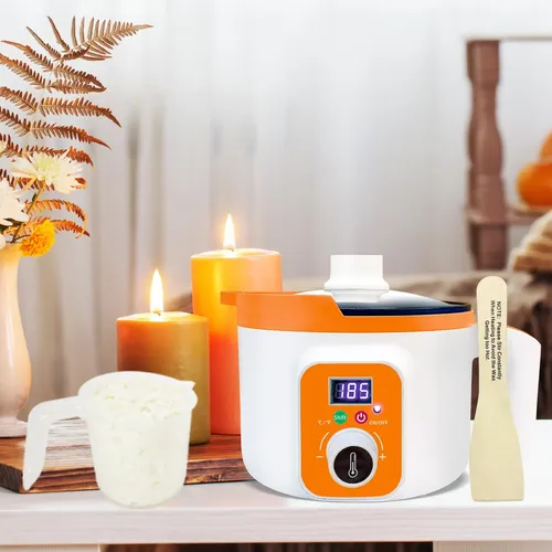 Q.olla Para Derretir Cera Ksedcon 1.5l Pantalla Led Naranja.