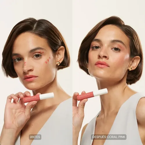 Holista Skincare Blush Rubor Líquido 8 Ml Tono Del Maquillaje Coral Pink
