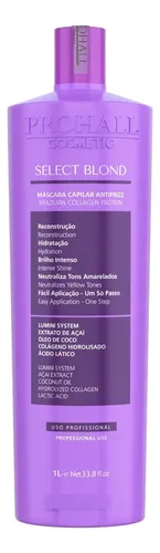Alisado Sin Formol Prohall Select Blond 1l Para Pelo Rubio