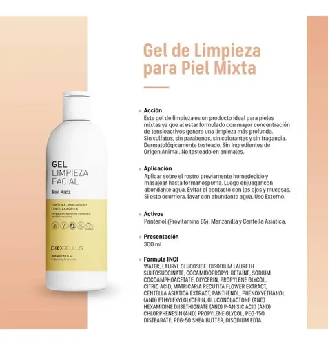 Skincare Facial Piel Mixta Rutina Diaria Biobellus