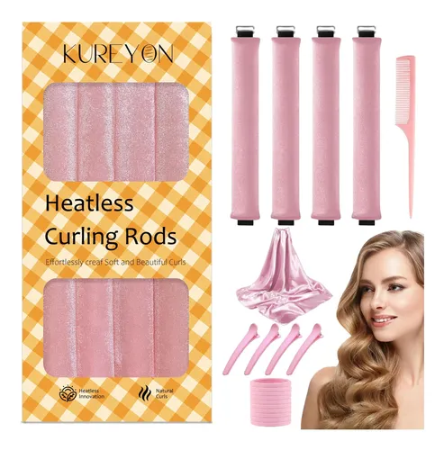 Juego De Rizadores Hair Roller Kureyon Jumbo Heatless De 4 P