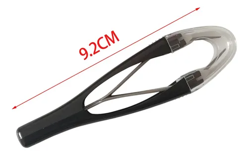2 Pinzas Para Cejas Punta Inclinada Desplumado Clip De Negro