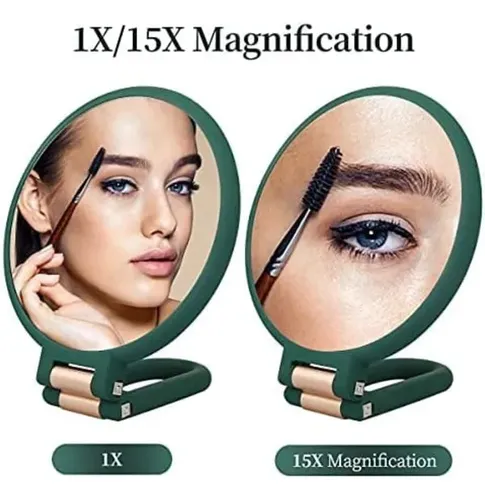 Espejo De Mano Con Aumento De 1 X 15x, Espejo Plegable De Do
